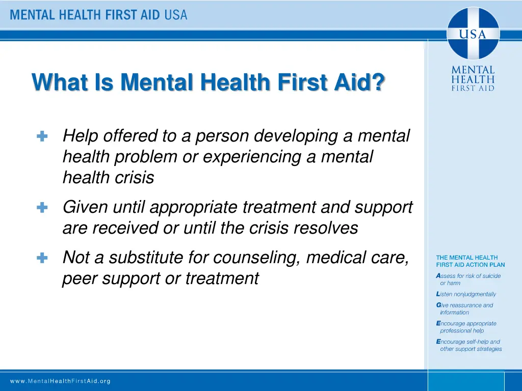 what is mental health first aid