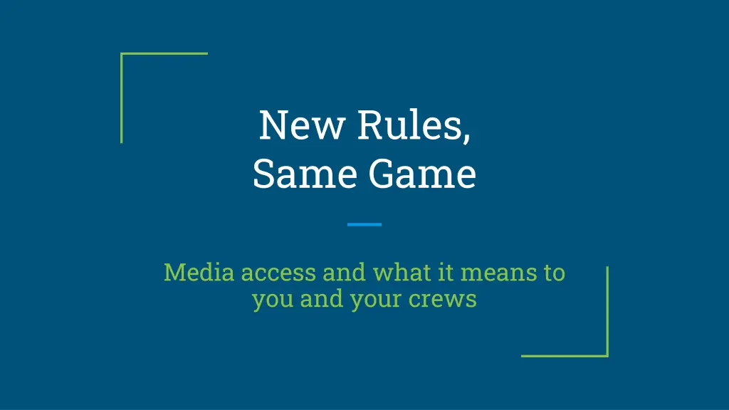 new rules same game