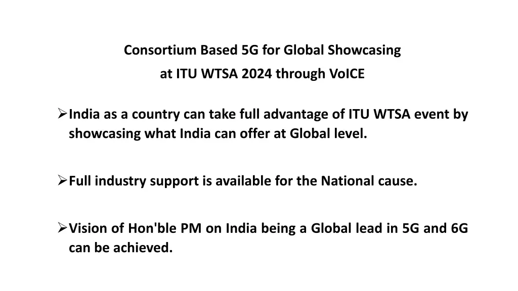 consortium based 5g for global showcasing