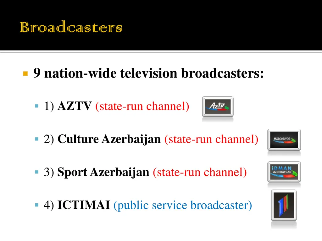 9 nation wide television broadcasters