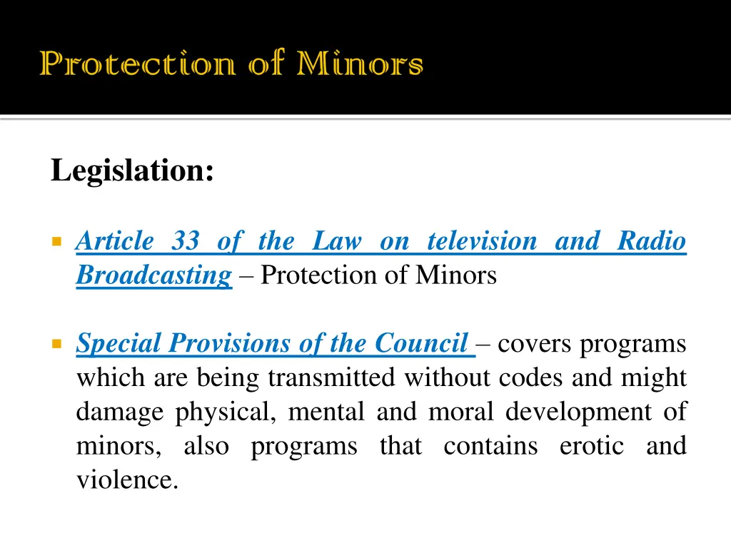 legislation