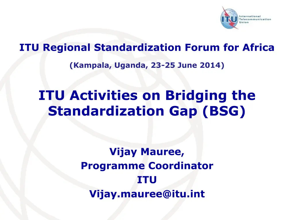 itu regional standardization forum for africa