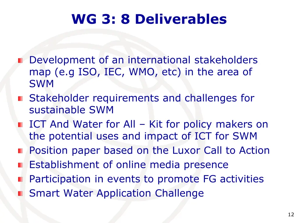 wg 3 8 deliverables