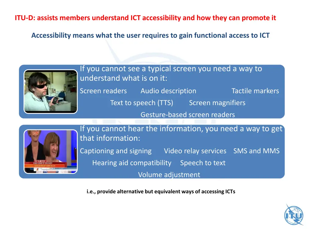 itu d assists members understand