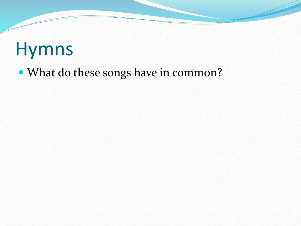 hymns