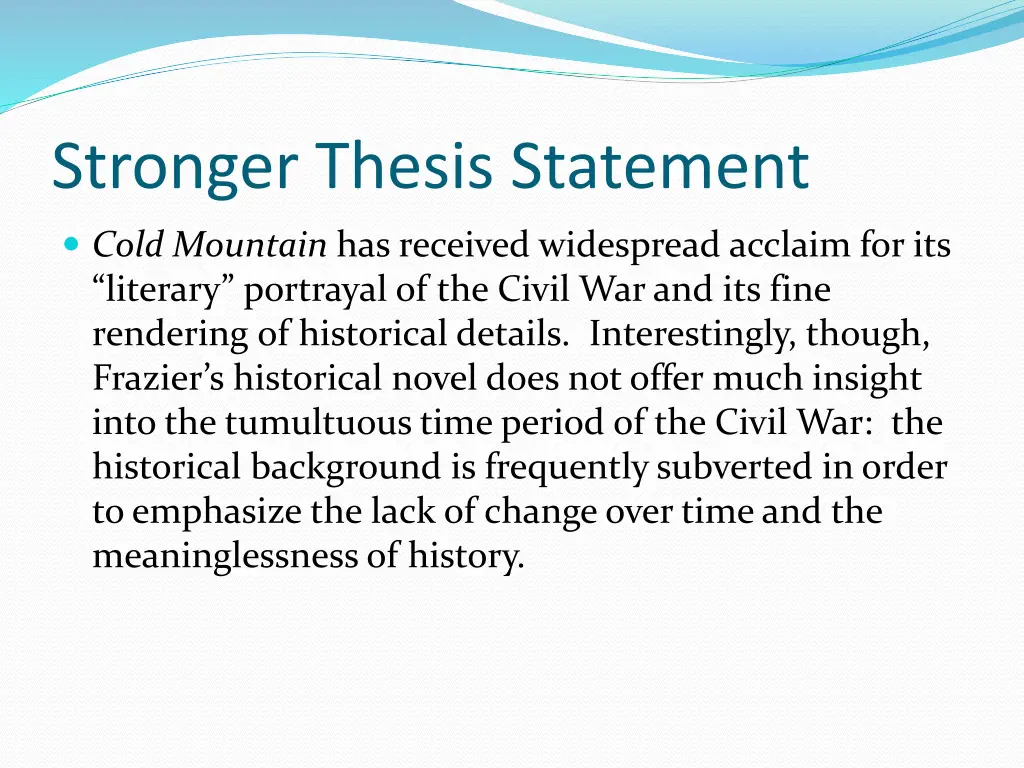 stronger thesis statement