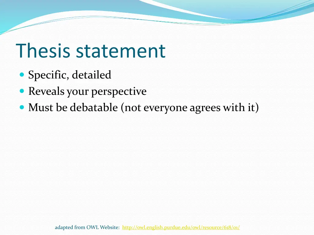 thesis statement