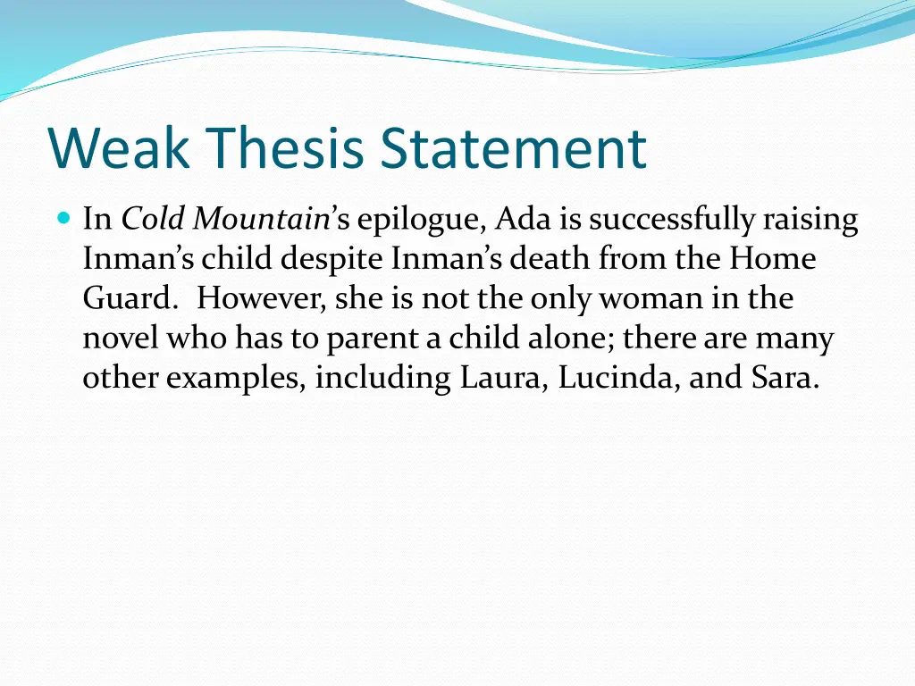 weak thesis statement 1