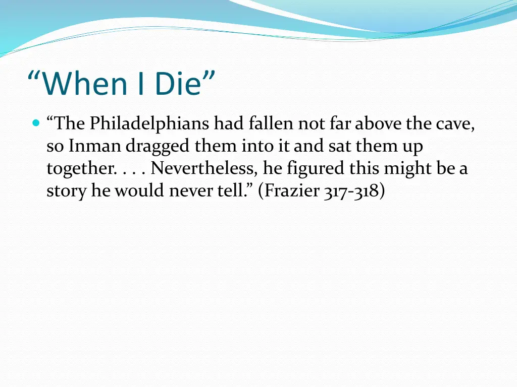 when i die