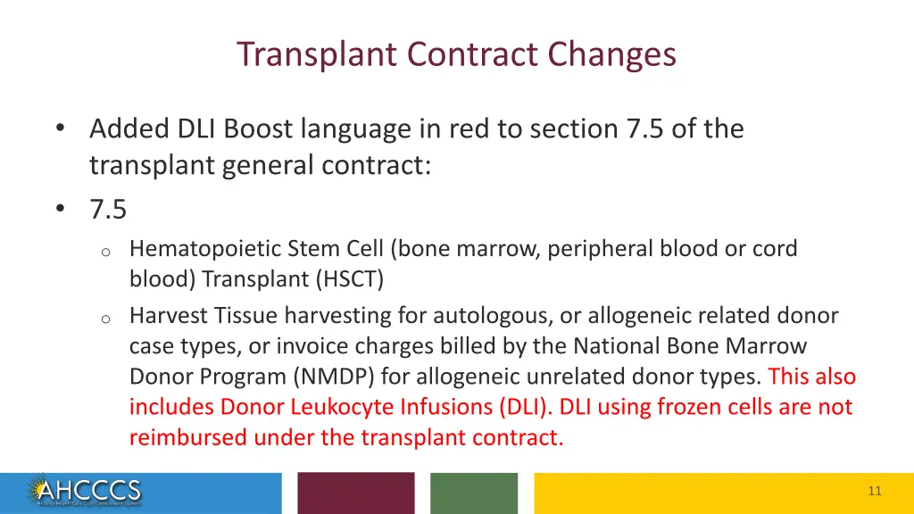 transplant contract changes 2