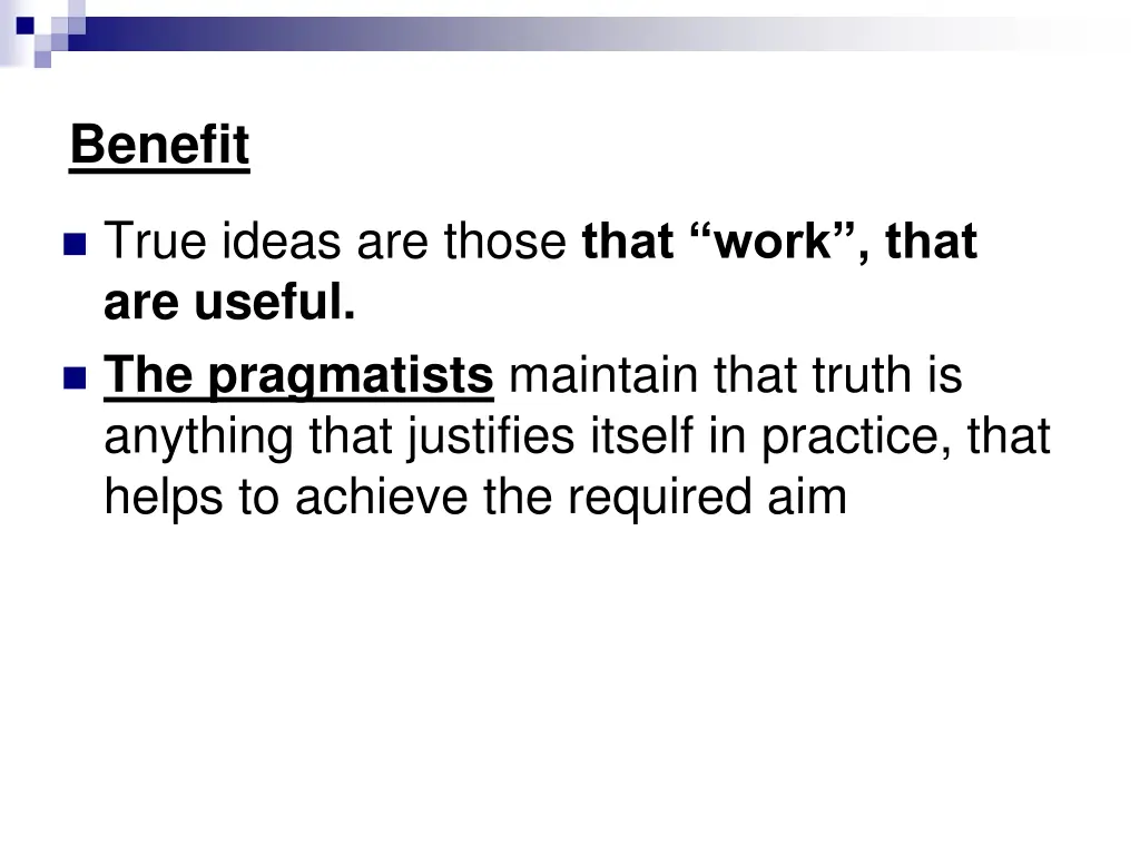 benefit