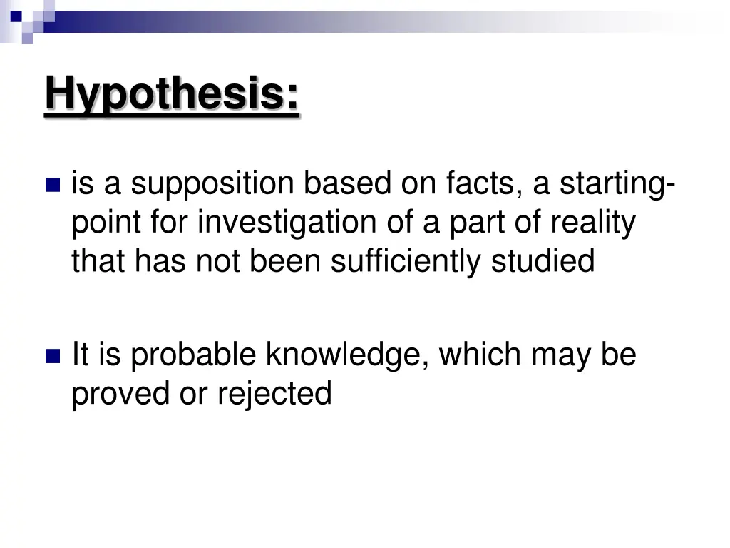 hypothesis