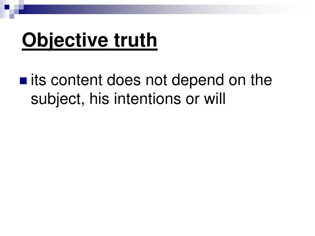 objective truth