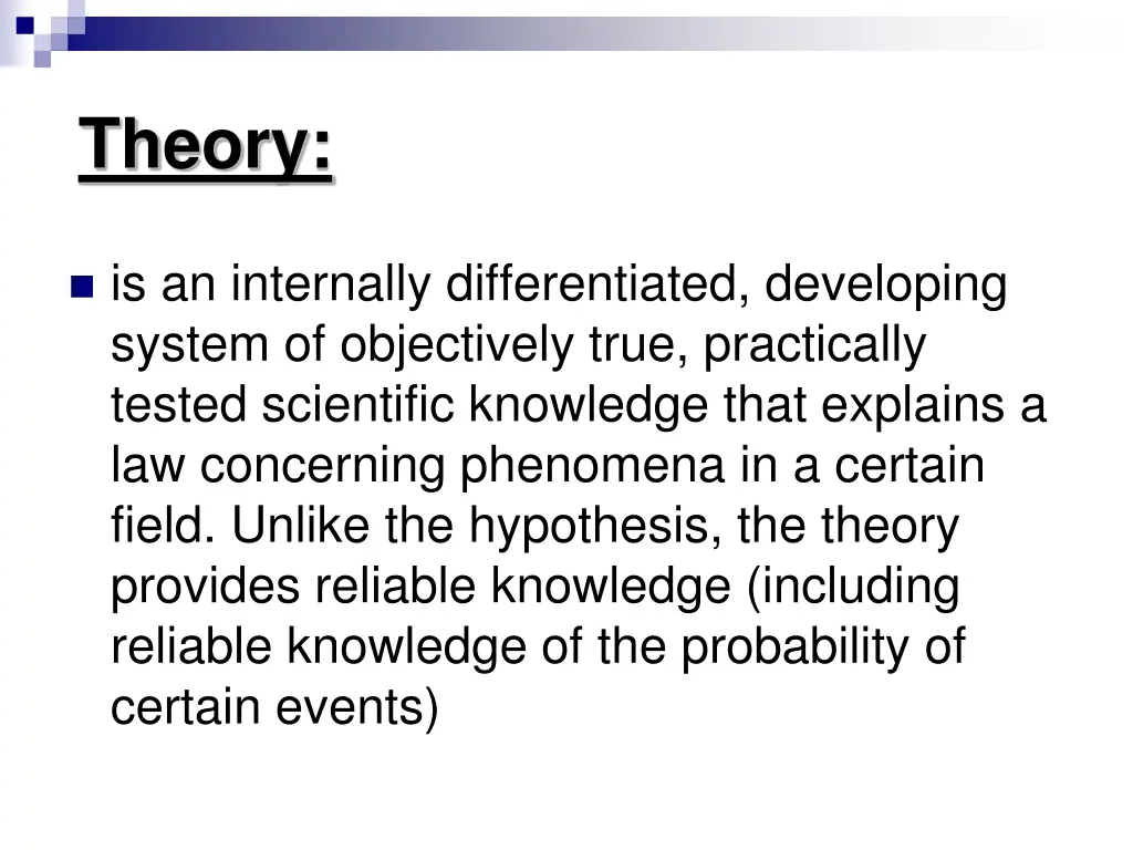 theory