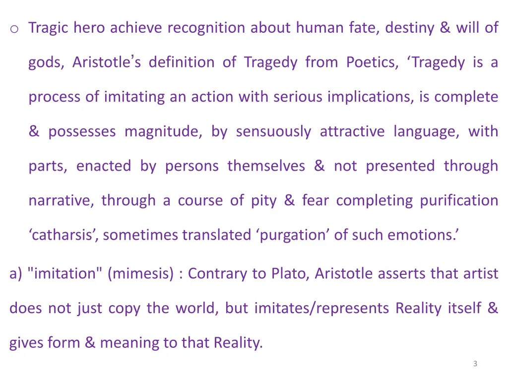 o tragic hero achieve recognition about human