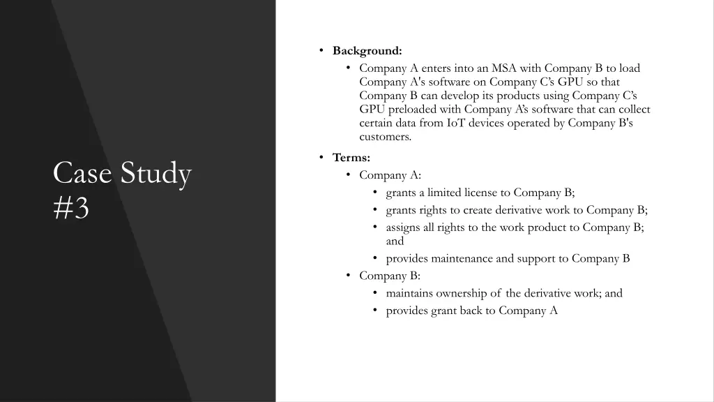 background company a enters into an msa with 1