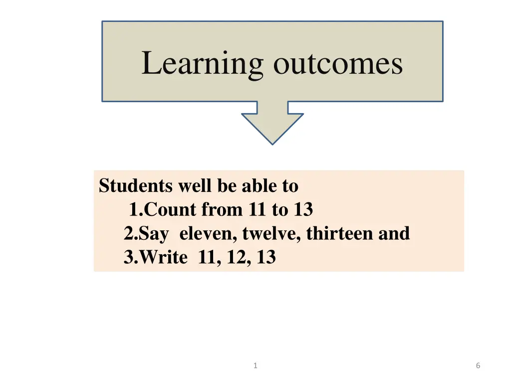 learning outcomes