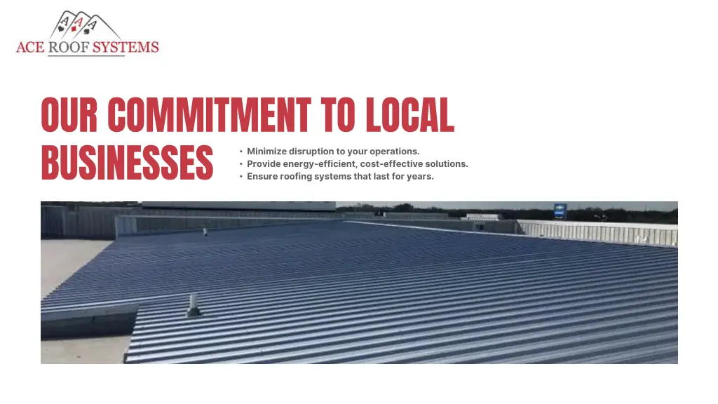 our commitment to local businesses