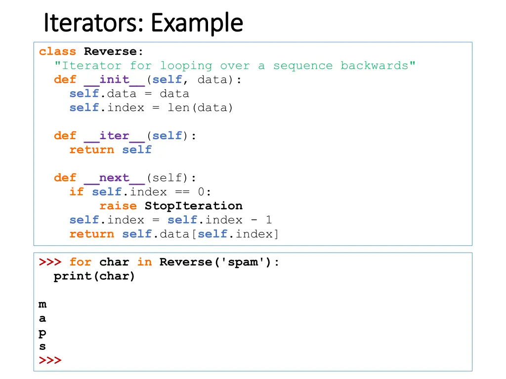 iterators example iterators example class reverse