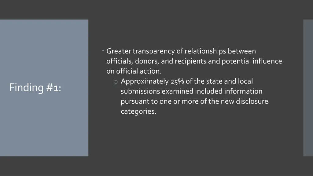 greater transparency of relationships between