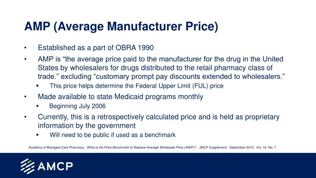 amp average manufacturer price