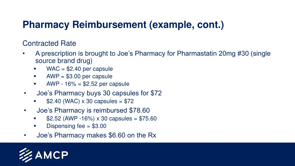 pharmacy reimbursement example cont 1