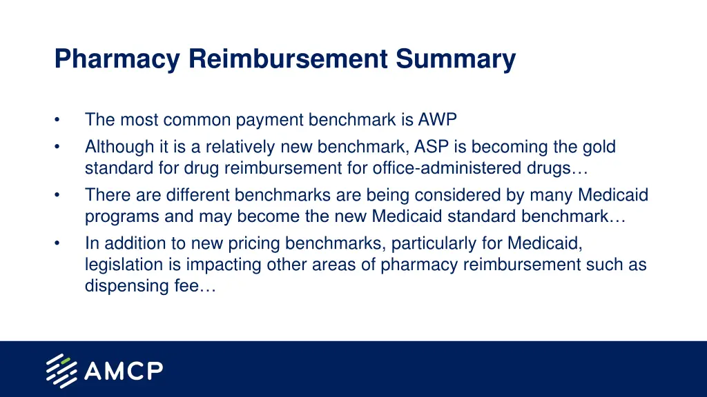 pharmacy reimbursement summary