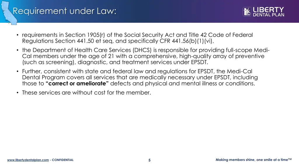 requirement under law