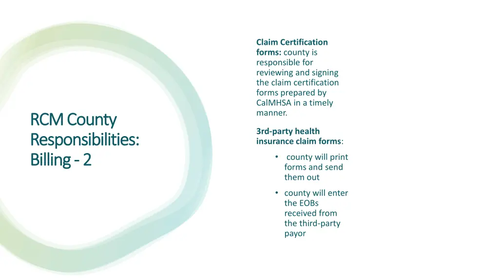 claim certification forms county is responsible