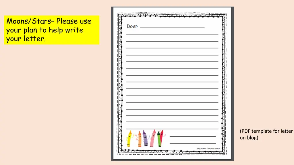 moons stars please use your plan to help write