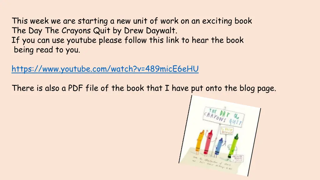 this week we are starting a new unit of work