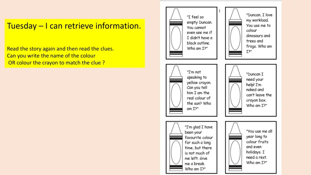 tuesday i can retrieve information