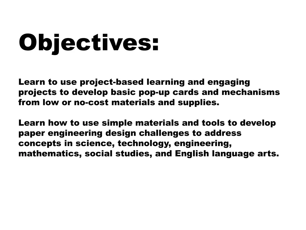 objectives