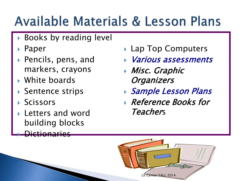 books by reading level paper pencils pens