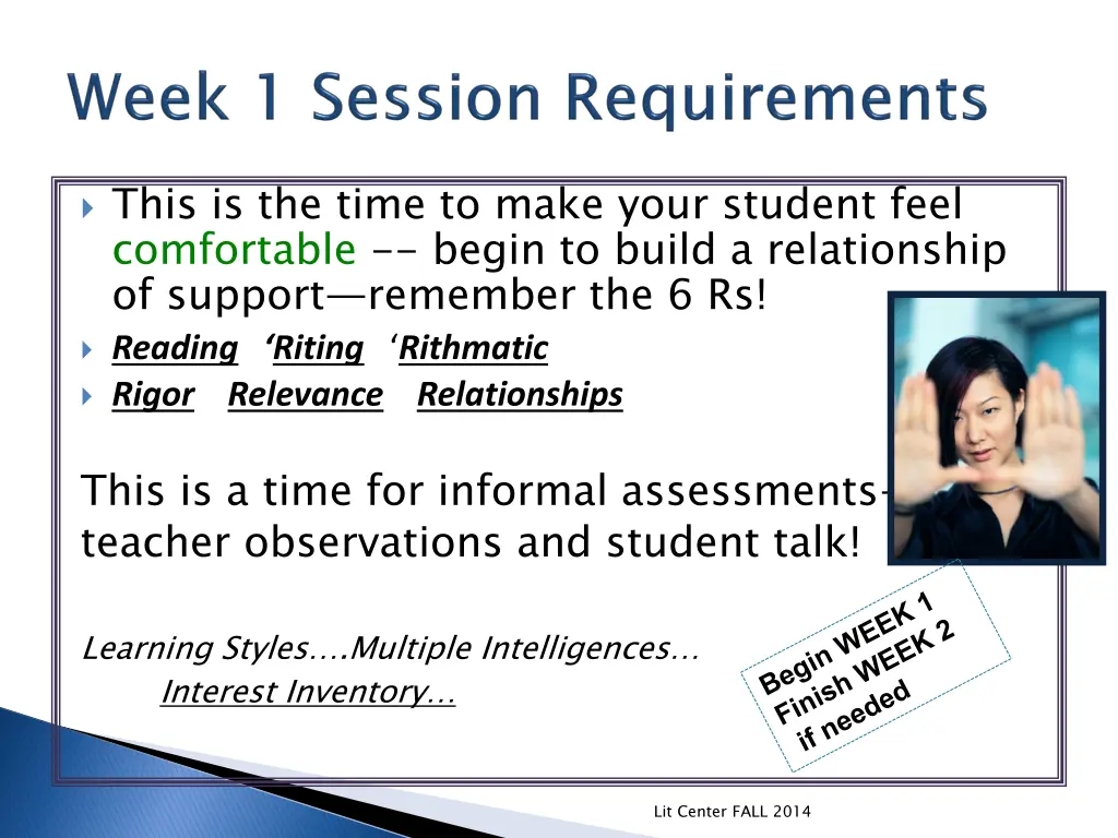 this is the time to make your student feel