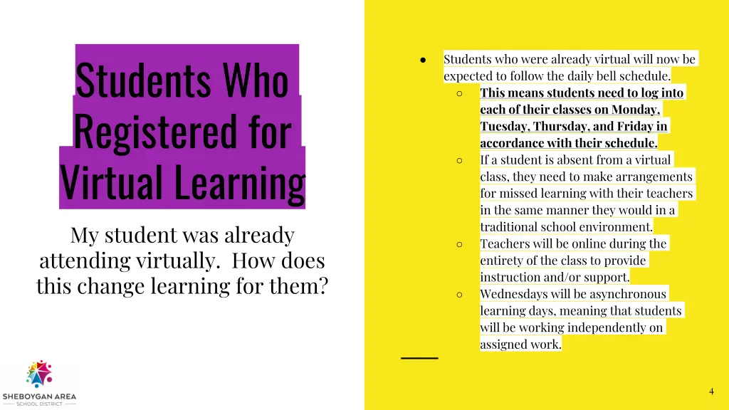 students who registered for virtual learning