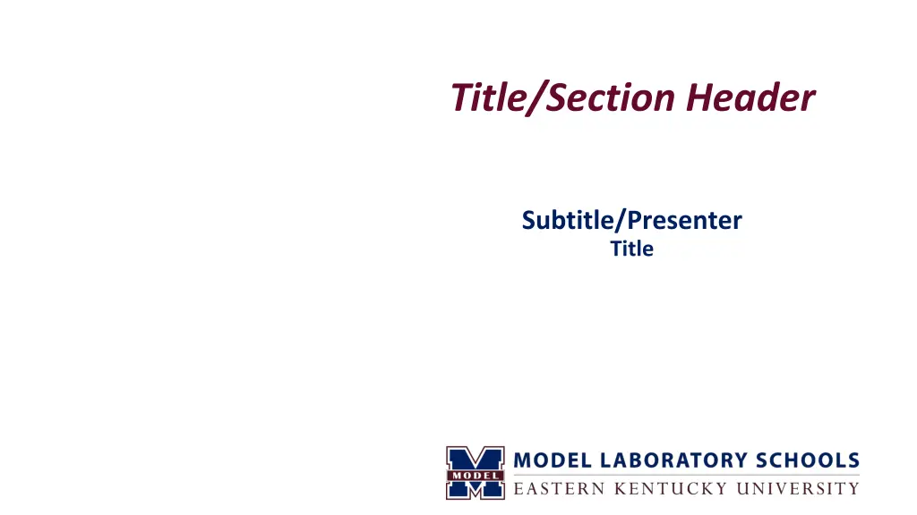 title section header