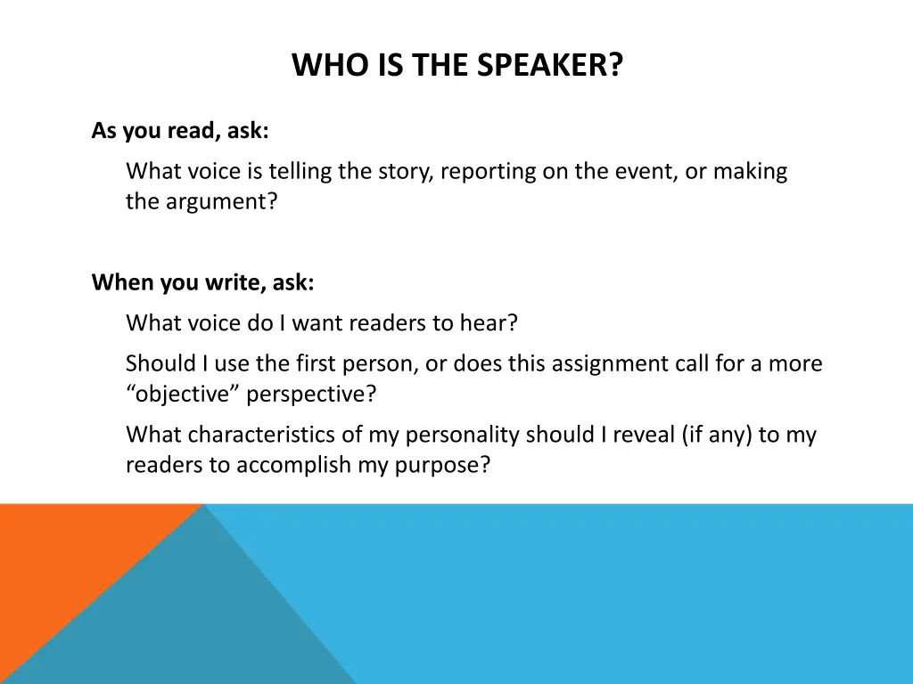 who is the speaker