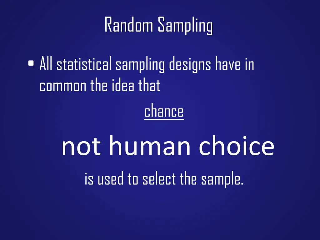 random sampling