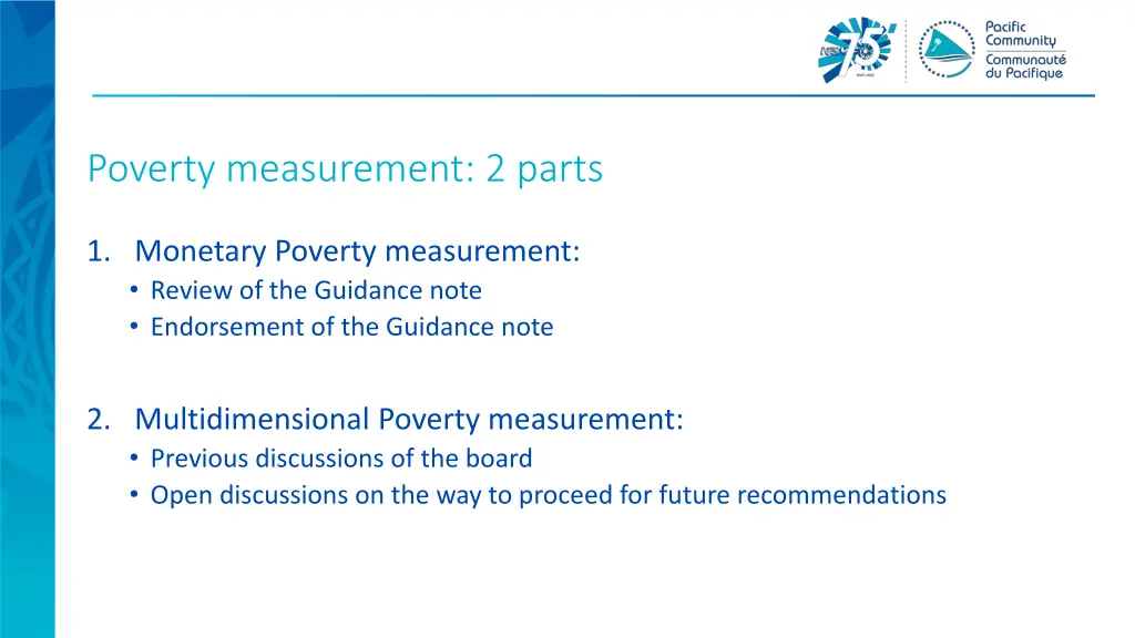 poverty measurement 2 parts