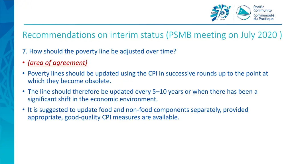 recommendations on interim status psmb meeting 4