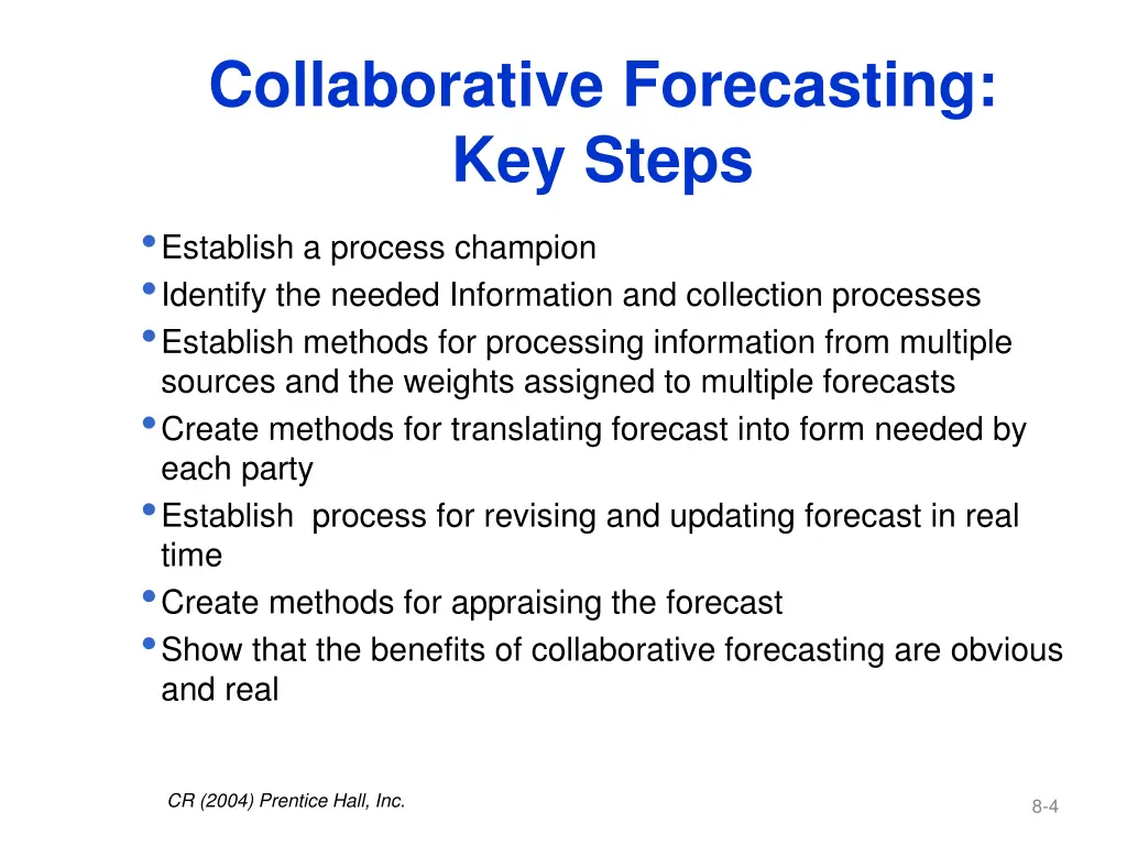 collaborative forecasting key steps establish