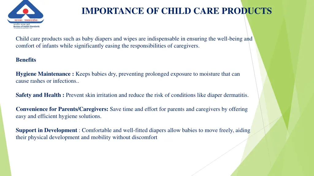 importance of child care products