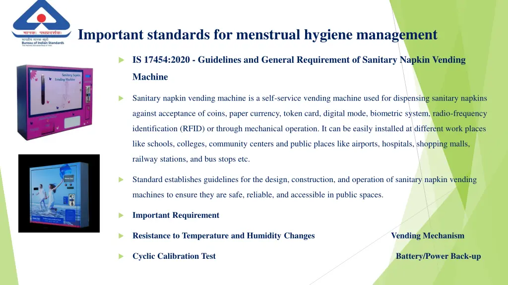 important standards for menstrual hygiene 2