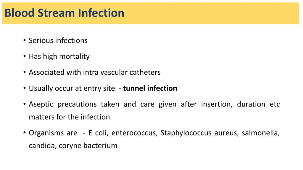 blood stream infection