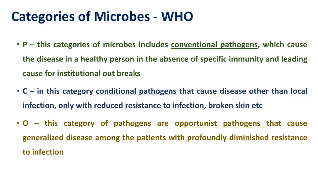 categories of microbes who
