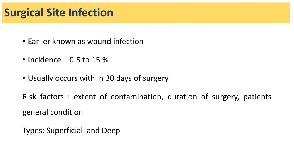 surgical site infection