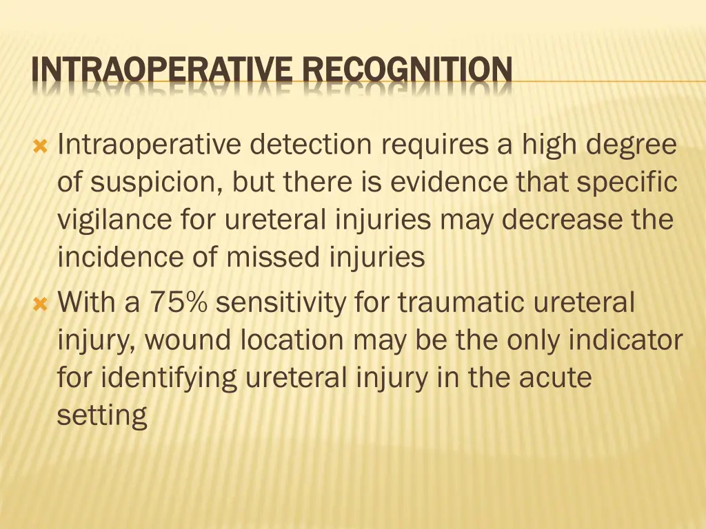 intraoperative recognition intraoperative