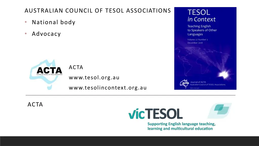 australian council of tesol associations