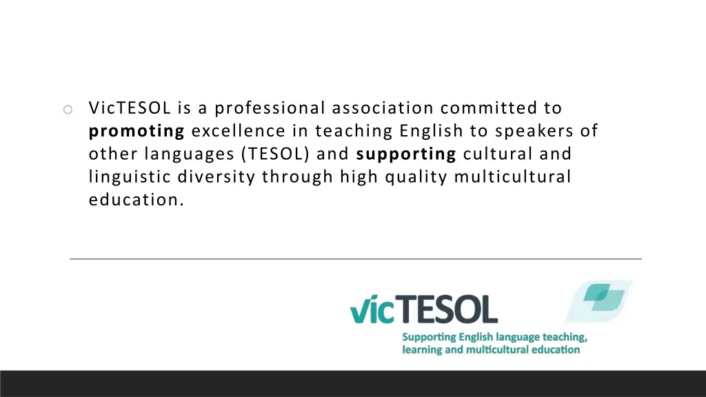 o victesol is a professional association